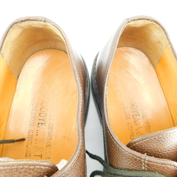 MEPHISTO Brown Pebble Leather Lace-up Oxford Shoes 10.5 main image 5
